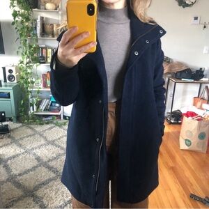 Pendleton Navy Funnel Neck Coat
